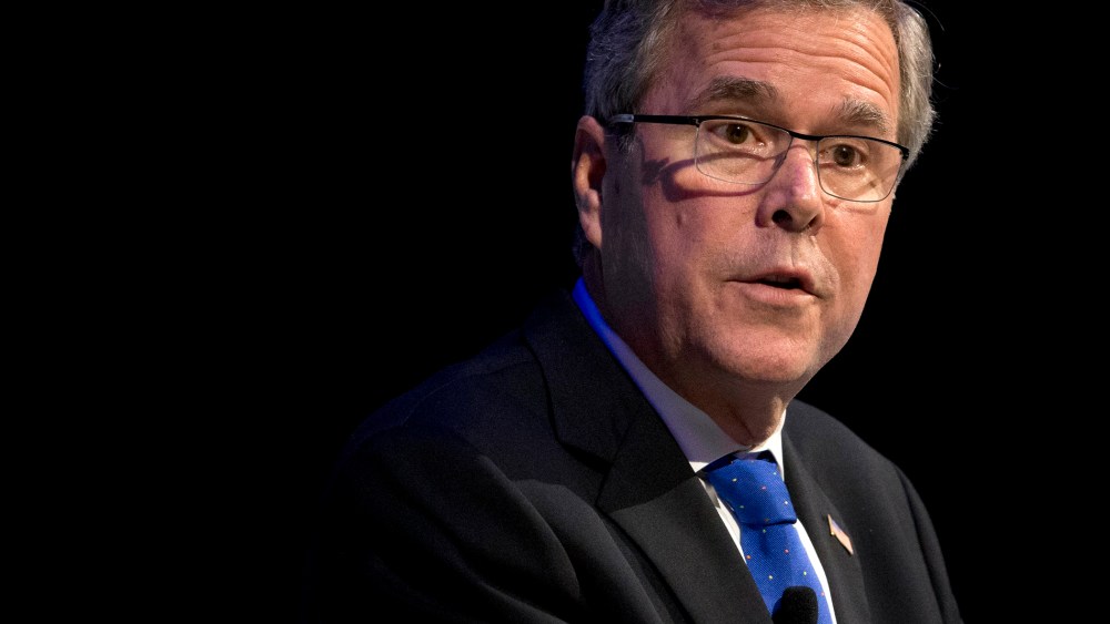 Former Florida Gov. Jeb Bush speaks at a Economic Club of Detroit meeting in Detroit on Feb. 4, 2015.