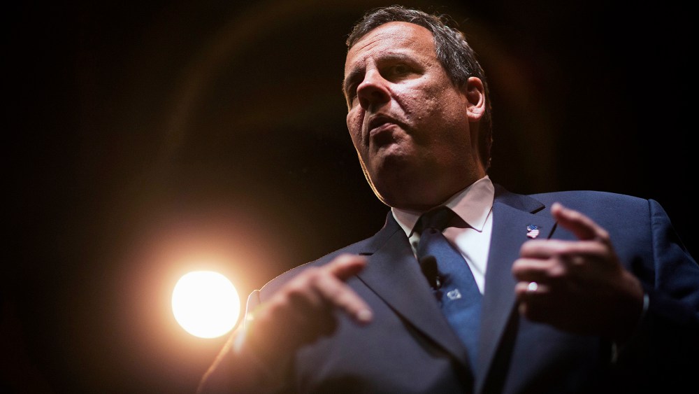 Republican presidential candidate, New Jersey Gov. Chris Christie, speaks at the RedState Gathering, Aug. 7, 2015, in Atlanta. (Photo by David Goldman/AP)