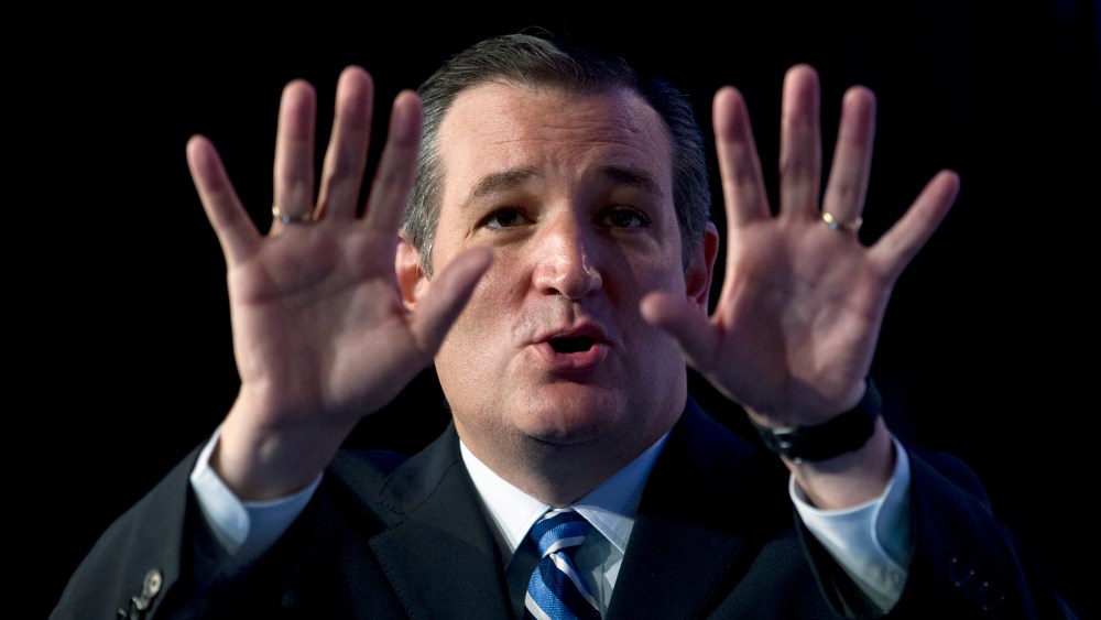 Republican presidential candidate Sen. Ted Cruz, R-Texas speaks during the Values Voter Summit, held by the Family Research Council Action, Sept. 25, 2015, in Washington, D.C. (Photo by Jose Luis Magana/AP)