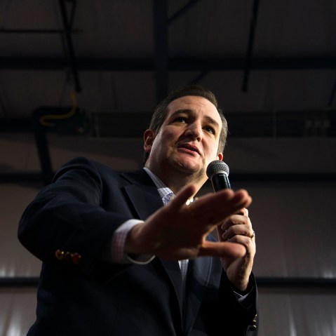 Republican presidential candidate, Sen. Ted Cruz, R-Texas speaks at a campaign stop, Friday, March 25, 2016, in Oshkosh, Wis. (Photo by Darren Hauck/AP)