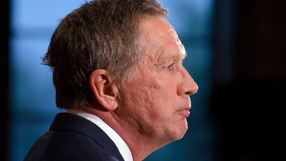 Republican presidential candidate Ohio Gov. John Kasich speaks at The Franklin Park Conservatory & Botanical Gardens, May 4, 2016, in Columbus, Ohio. (Photo by John Minchillo/AP)