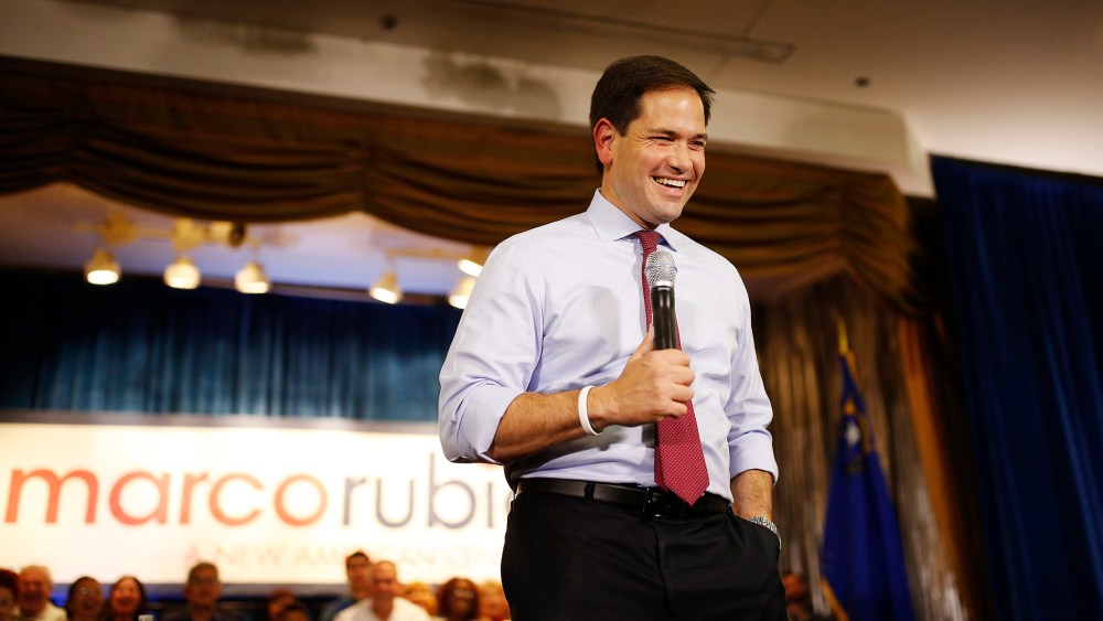 Republican presidential candidate, Sen. Marco Rubio, R-Fla., speaks at a campaign event Oct. 8, 2015, in Las Vegas, Nev. (Photo by John Locher/AP)