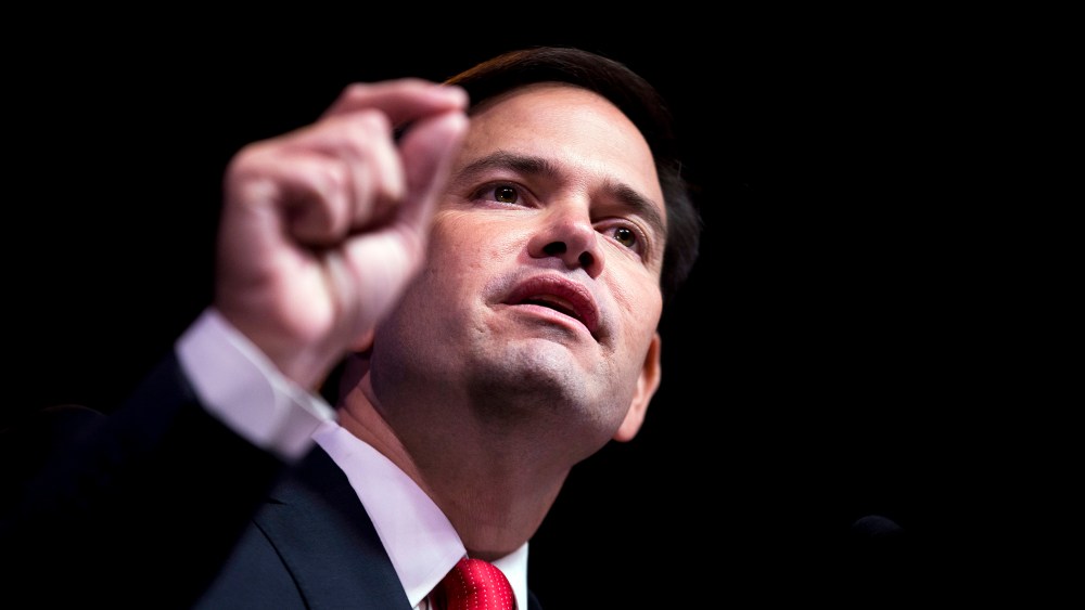 Republican presidential candidate Sen. Marco Rubio, R-Fla., speaks at the RedState Gathering, Aug. 7, 2015, in Atlanta, Ga. (Photo by David Goldman/AP)