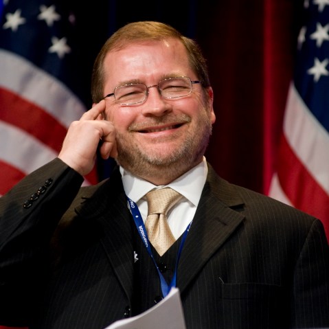 In this Feb. 19, 2010 file photo, Americans for Tax Reform President Grover Norquist jokes around as he is introduced prior to addressing the Conservative Political Action Conference (CPAC) in Washington. For two decades, Norquist has been the driving...