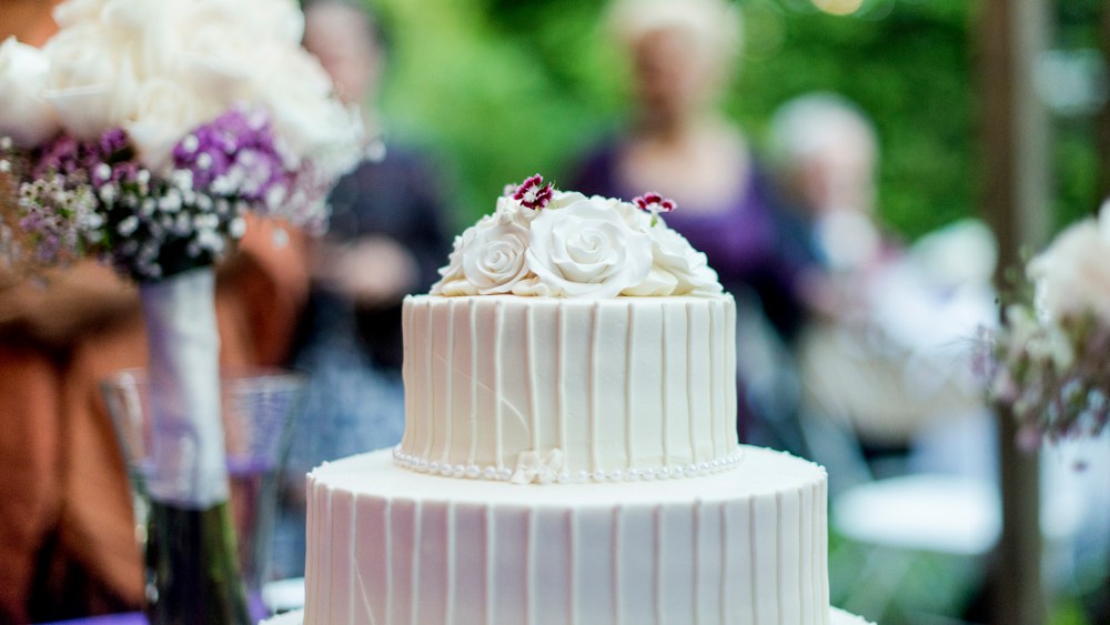 A wedding cake. (Photo by Amani Willett/Gallery Stock)