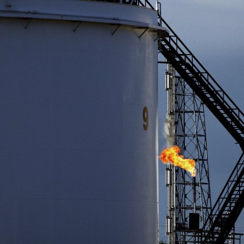 An oil refinery run by Petro-Canada in Alberta, Canada.