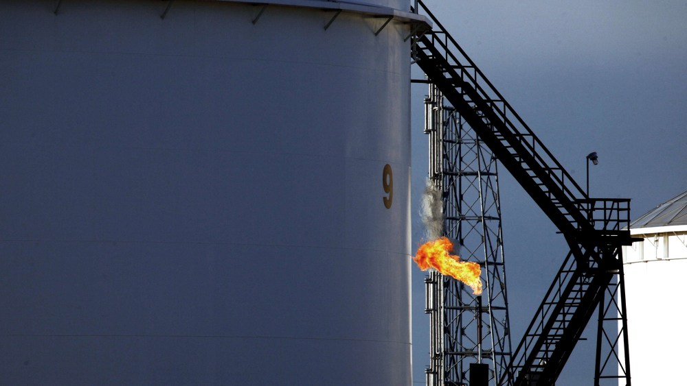 An oil refinery run by Petro-Canada in Alberta, Canada.