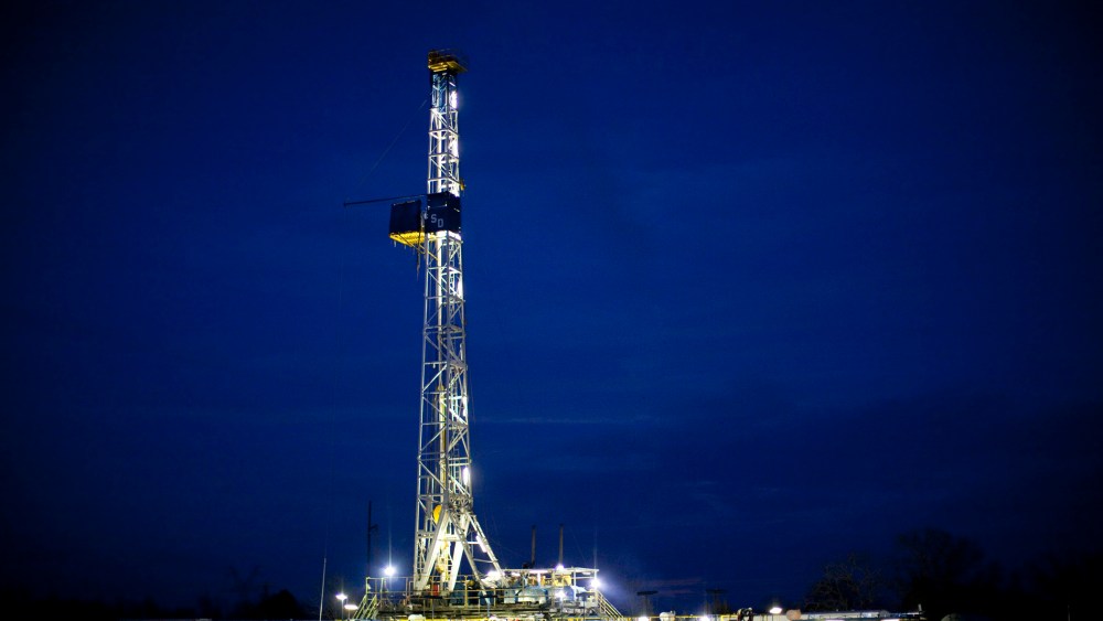An oil drill in Wise County, Texas.