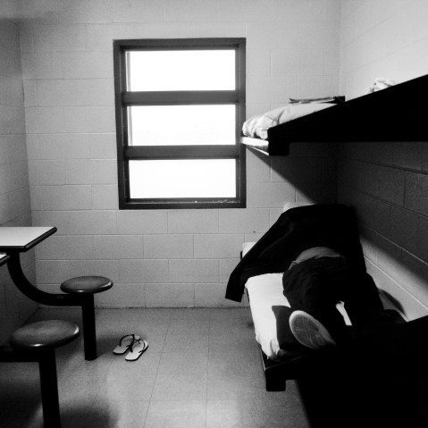 A teen in his cell at a youth prison in Chicago, Ill.