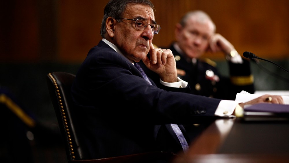 Leon Panetta testifies before the Senate Armed Services Committee in Capitol Hill in Washington, March 7, 2012.