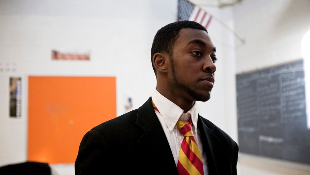 A student at Urban Prep Academy for Young Men in Englewood, Illinois.