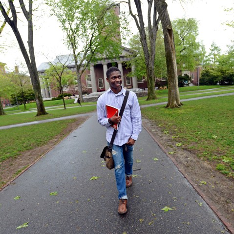 Justin Porter, from from Jackson, Miss., is a student at Harvard University in Cambridge, Mass., May 9, 2013.