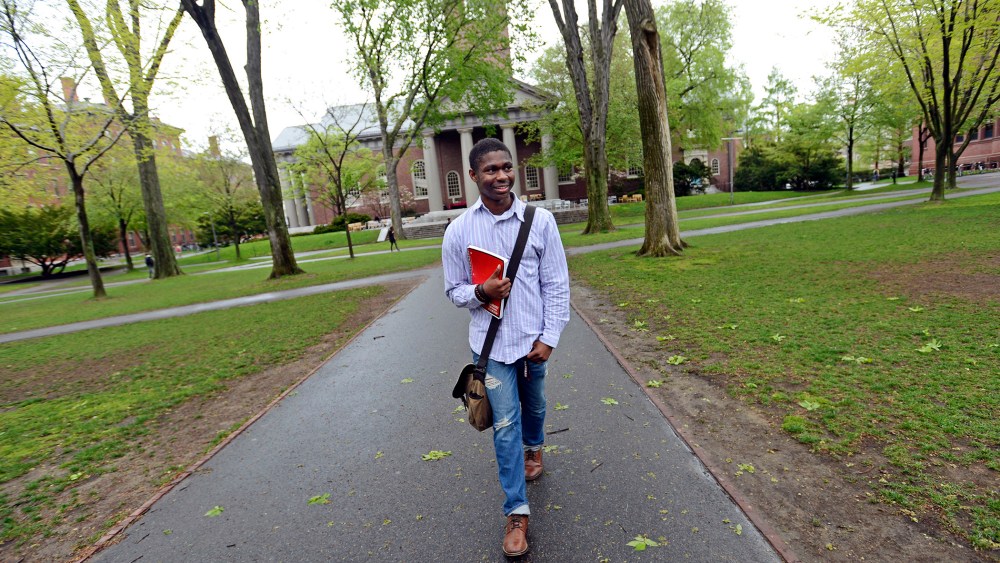 Justin Porter, from from Jackson, Miss., is a student at Harvard University in Cambridge, Mass., May 9, 2013.