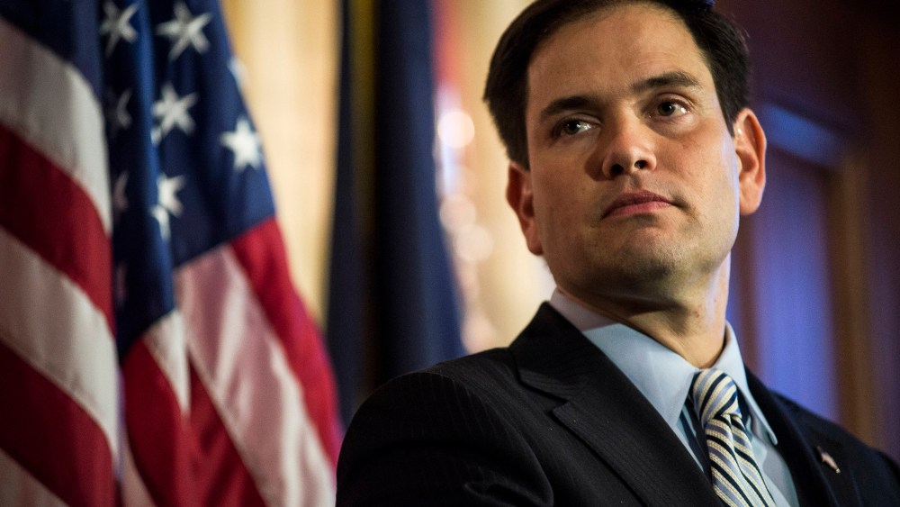 Sen. Marco Rubio discusses reforming antipoverty programs at the Capitol in Washington, Jan. 8, 2014.