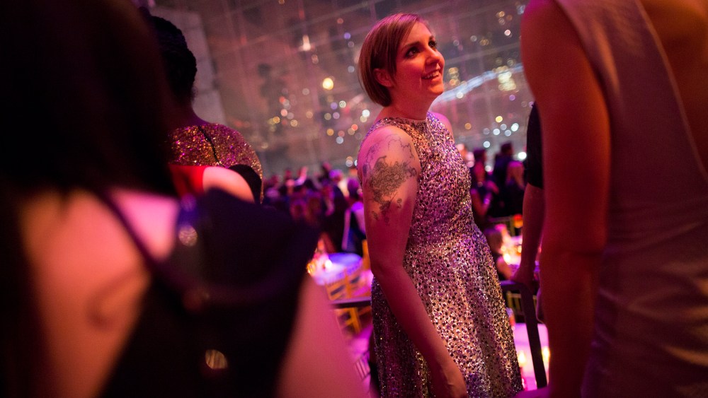 Lena Dunham, creator and star of the HBO series "Girls," at the afterparty for the show's third-season premiere in New York, Jan. 6, 2014. (Photo by Elizabeth D. Herman/The New York Times/Redux)