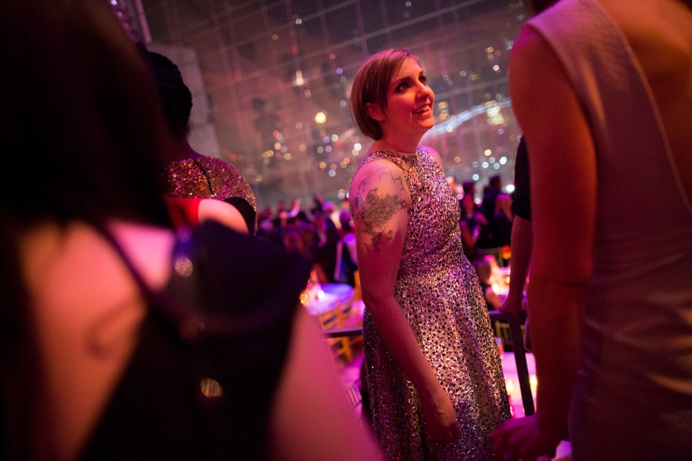 Lena Dunham, creator and star of the HBO series "Girls," at the afterparty for the show's third-season premiere in New York, Jan. 6, 2014. (Photo by Elizabeth D. Herman/The New York Times/Redux)