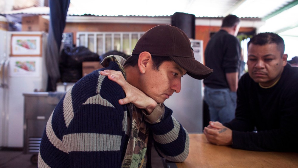 Efrain Alejandro, a Mexican who has twice served prison time in the United States for illegally crossing the border, at the Kino Border Initiative shelter in Nogales, Mexico, Jan. 28, 2014.
