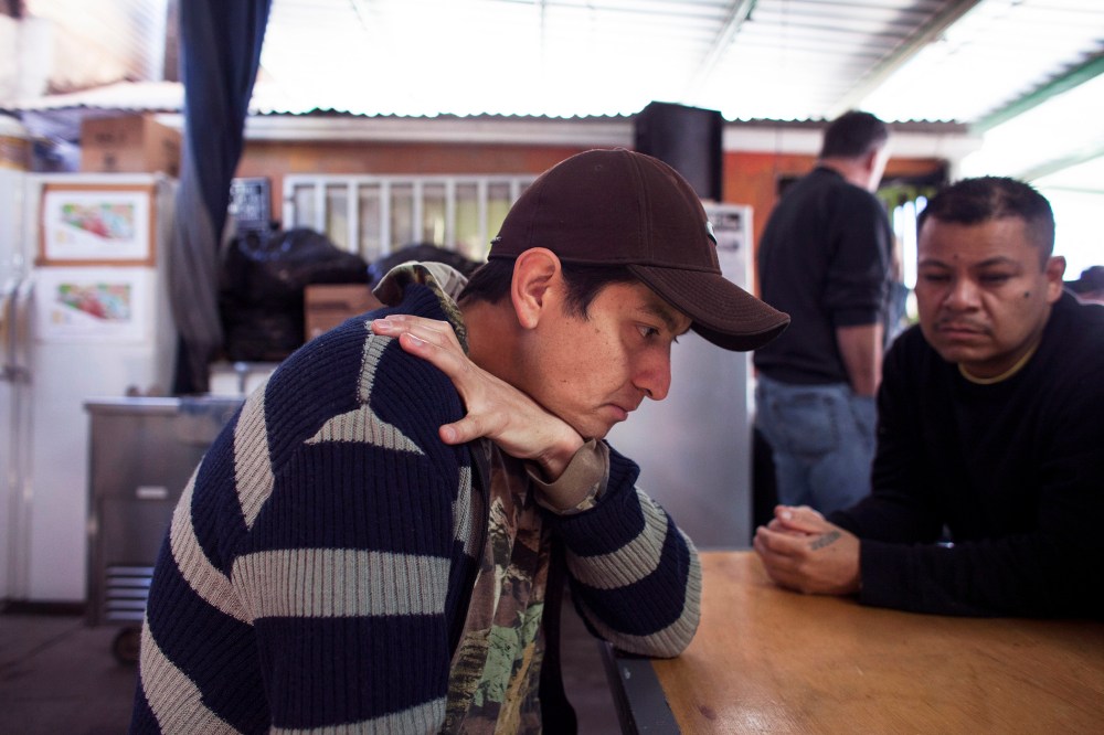 Efrain Alejandro, a Mexican who has twice served prison time in the United States for illegally crossing the border, at the Kino Border Initiative shelter in Nogales, Mexico, Jan. 28, 2014.