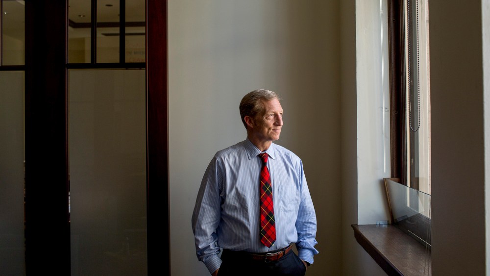 Tom Steyer, a hedge fund billionaire and founder of NextGen Climate Action at the interest group's offices in San Francisco.