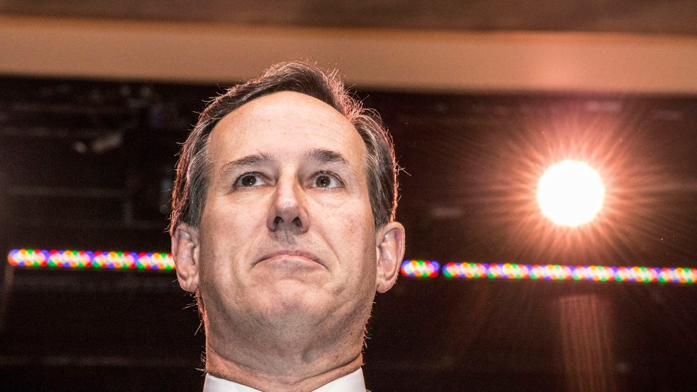 Former Senator and 2012 Republican presidential candidate Rick Santorum addresses the Conservative Political Action Conference in National Harbor, Md. on March 7, 2014.