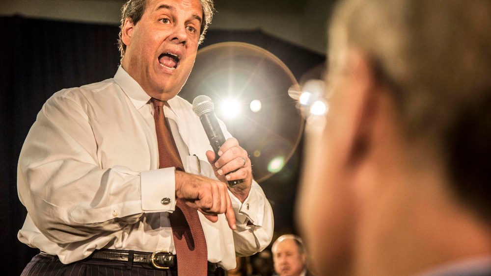 New Jersey Gov. Chris Christie holds his 118th Town Hall meeting with the citizens of the state of New Jersey, April 9, 2014.