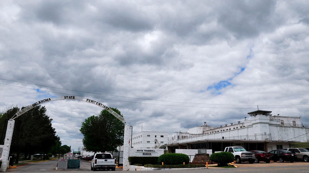An entrance to Oklahoma State Penitentiary, where inmate Clayton Lockett died in a botched execution by lethal injection, in McAlester, Okla., April 30, 2014. (Photo by Nick Oxford/New York Times/Redux)