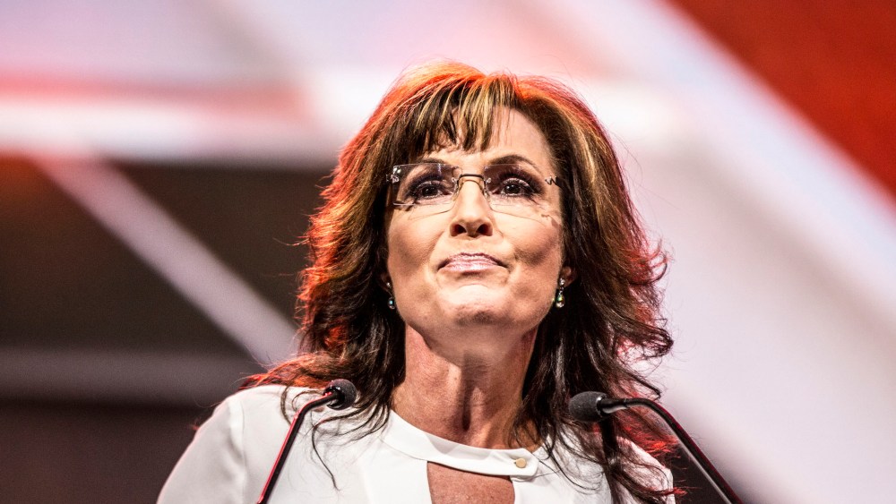 Sarah Palin at The National Rifle Association annual convention in Indianapolis, April 2014.