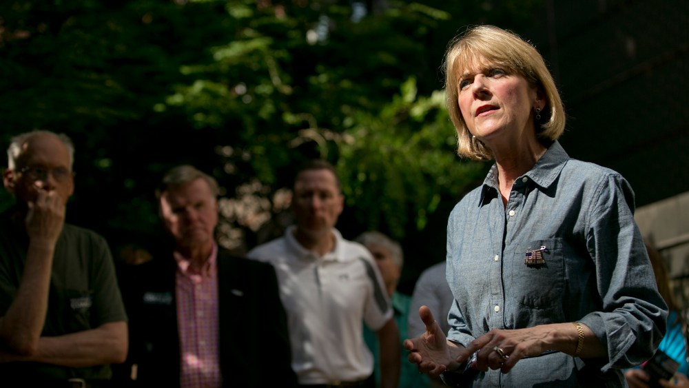 Martha Coakley, the leading Democratic candidate for governor of Massachusetts, speaks at a meet and greet in Salem, Mass., June 9, 2014.