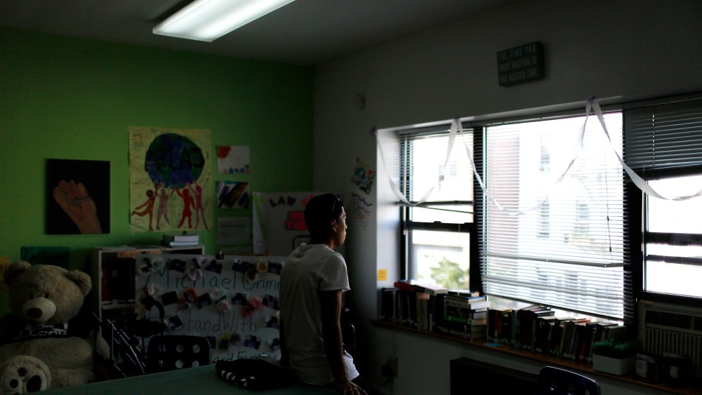 Leo, a undocumented minor from Guatemala, who takes English classes and gets legal guidance at Atlas: DIY, a center for immigrant youths.