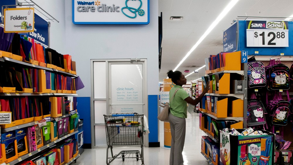 A shopper at a Wal-Mart in Carrollton, Texas.