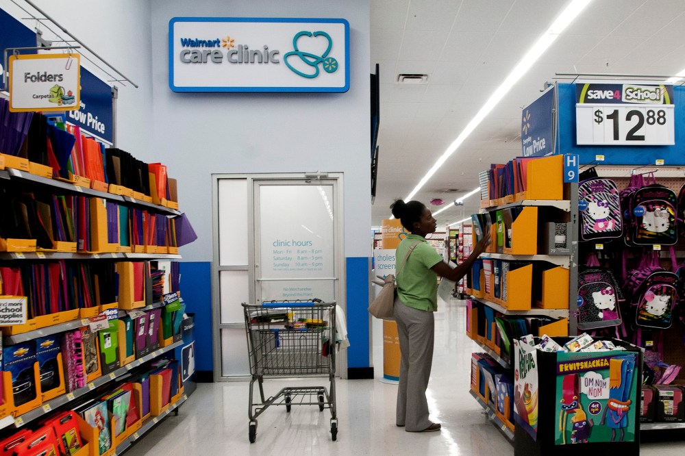 A shopper at a Wal-Mart in Carrollton, Texas.