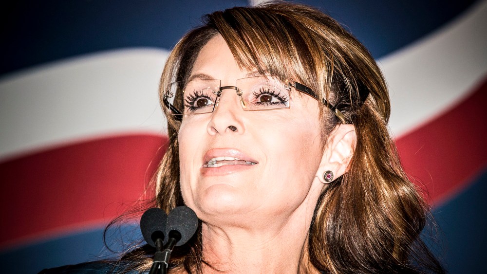 Sarah Palin attends the 2014 Values Voter Summit in Washington, D.C. on September 26, 2014.