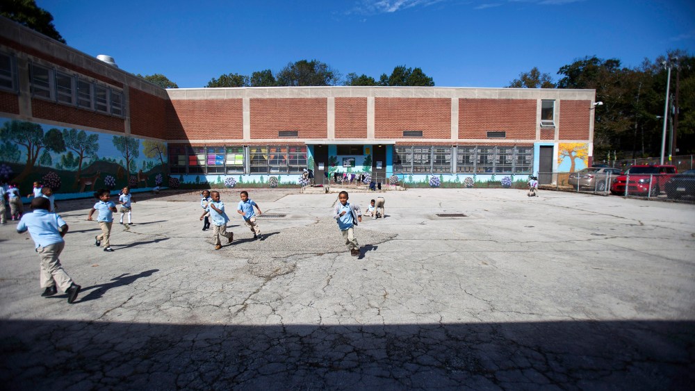 Students at recess at Anna Lane Lingelbach Elementary School in Philadelphia, Pa. on Oct. 9, 2014.