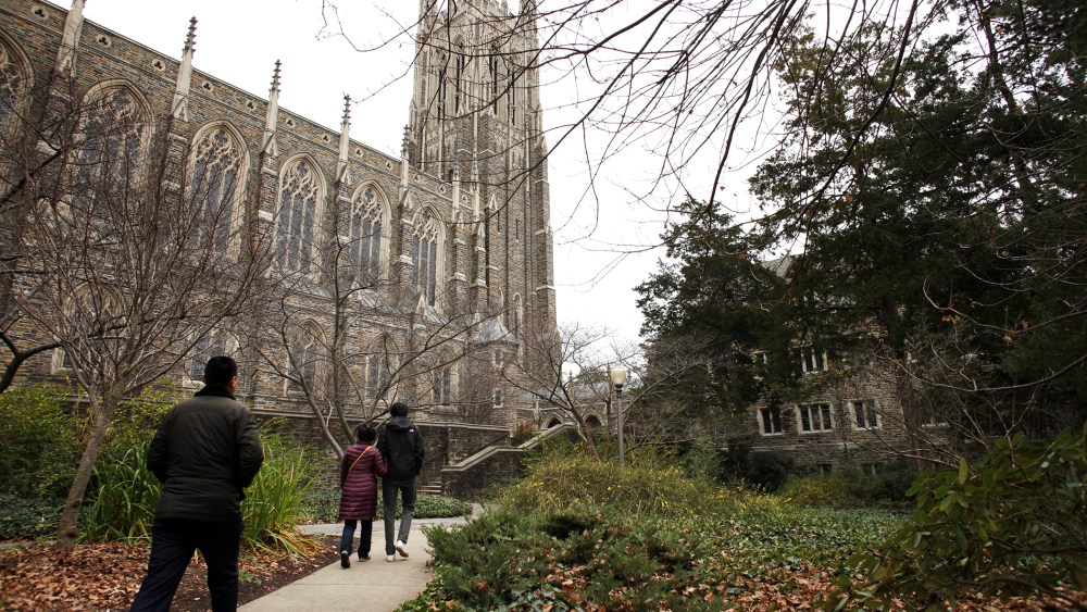 The Duke Chapel on campus at Duke University in Durham, N.C., Dec. 13, 2012. (Photo by Travis Dove/The New York Times/Redux)
