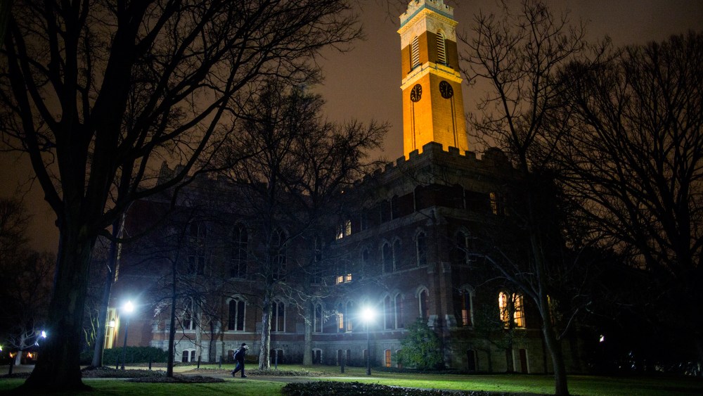 The Vanderbilt University campus is seen shortly before sunrise in Nashville, Tenn., Jan. 28, 2015. (Photo by Joe Buglewicz/The New York Times/Redux)