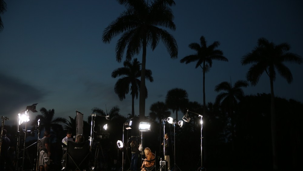 A media area at Mar-a-Lago, Donald Trump's resort in Palm Beach, Fla., on Super Tuesday.