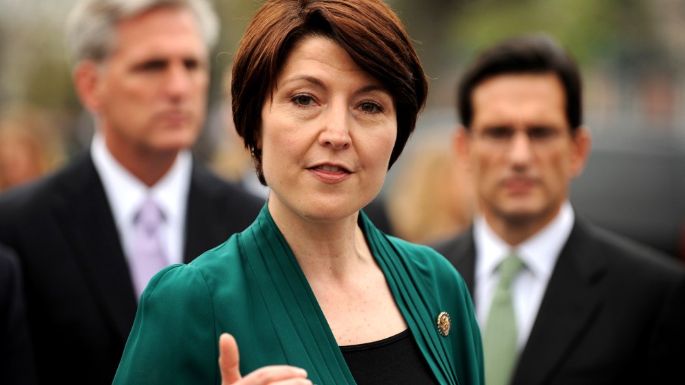 Cathy McMorris Rodgers (R-WA) delivers remarks during a press conference, March 21, 2012 on Capitol Hill in Washington, D.C.