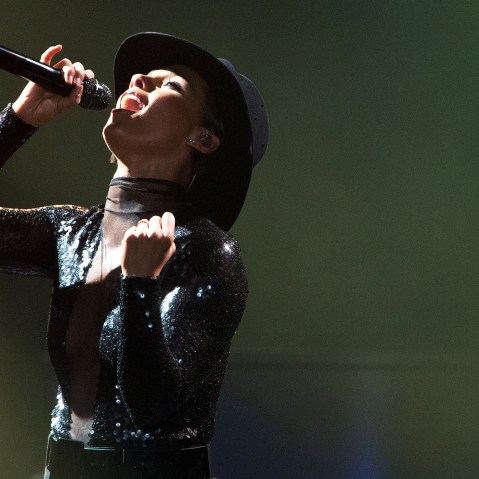 Alicia Keys performs during her concert in Frankfurt am Main, Germany, on June 4, 2013. (Photo by Boris Roessler/EPA)