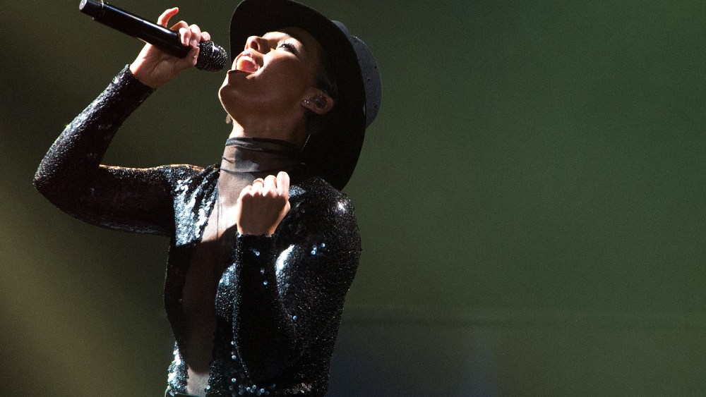 Alicia Keys performs during her concert in Frankfurt am Main, Germany, on June 4, 2013. (Photo by Boris Roessler/EPA)