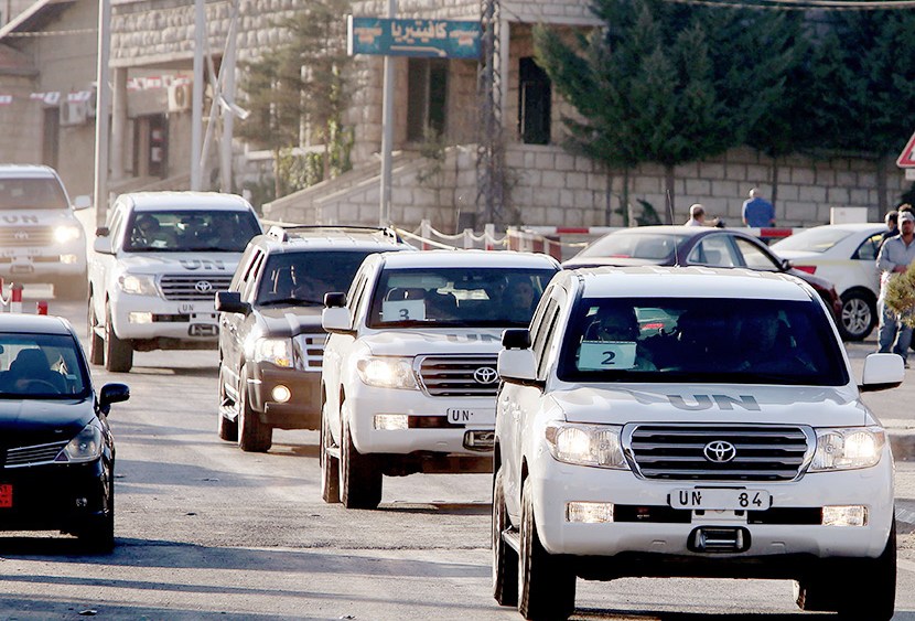 UN inspectors arrive in Lebanon from Syria