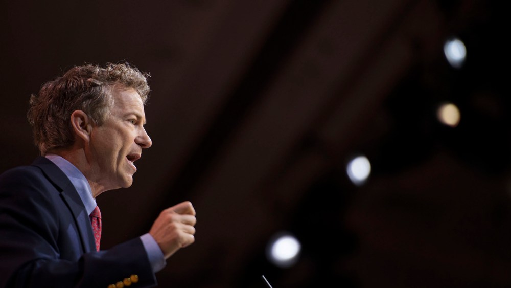 Senator Rand Paul (R-KY) delivers remarks during the 41st Annual Conservative Political Action Conference (CPAC) on March 7, 2014.