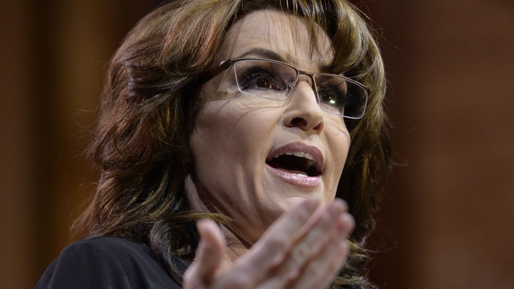 Former Alaska Governor Sarah Palin speaks at the 41st Annual Conservative Political Action Conference in National Harbor, Md., March 8, 2014.