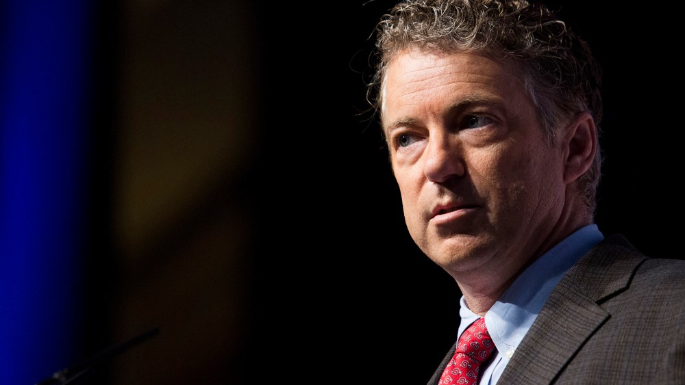 Senator Rand Paul (R-KY) speaks in Washington, DC on June 20, 2014.