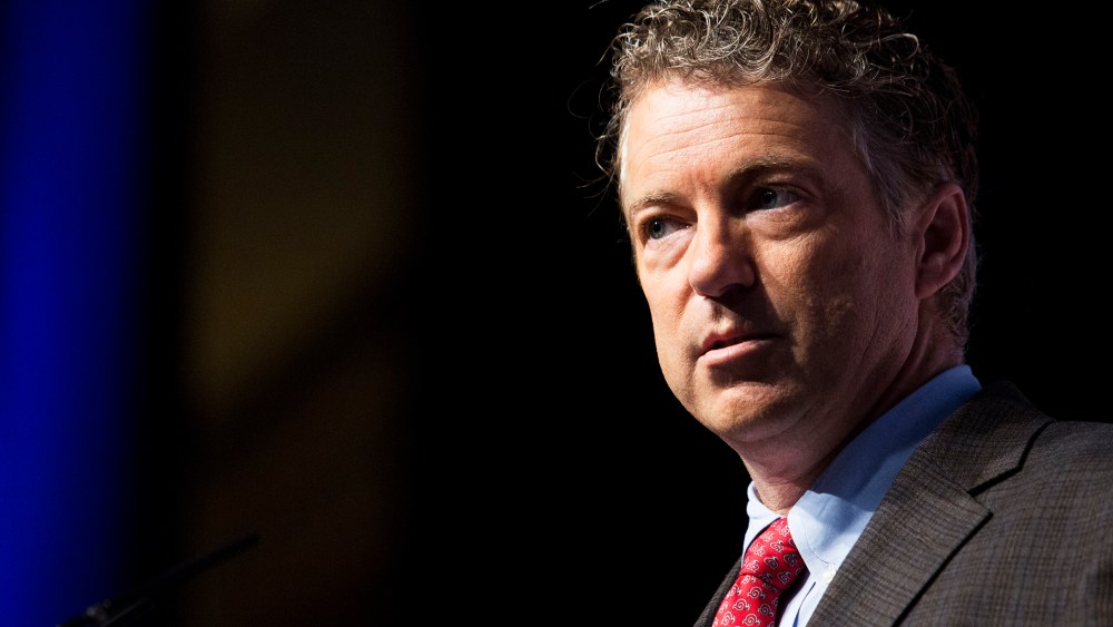 Republican Senator Rand Paul speaks during an event in Washington, D.C., June 20, 2014. (Photo by Drew Angerer/EPA)
