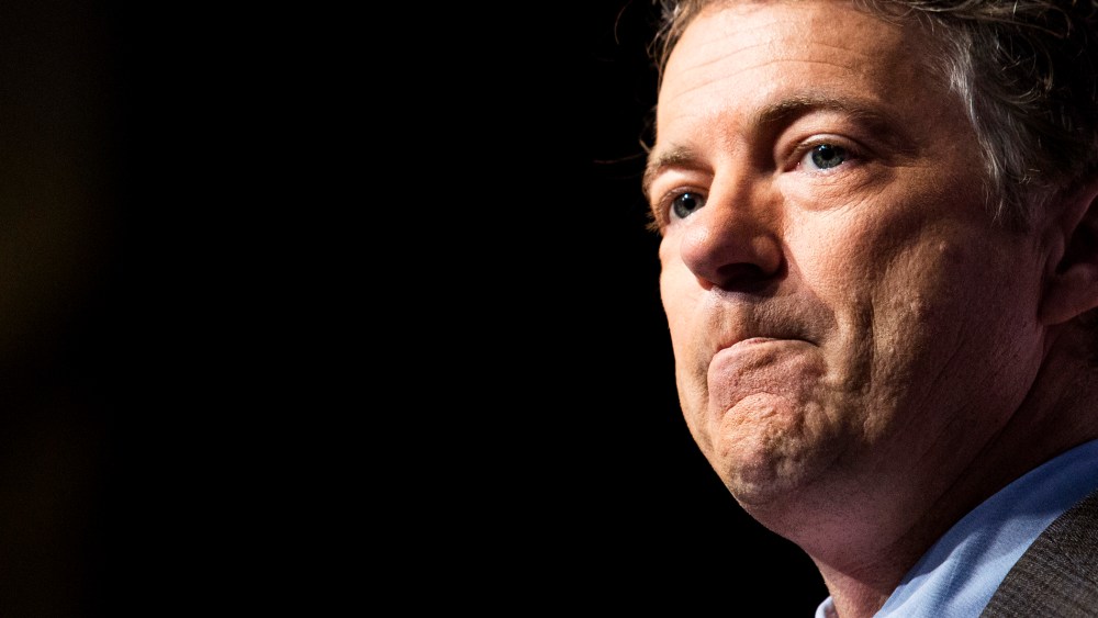 Republican Senator Rand Paul speaks during an event in Washington, D.C. on June 20, 2014. (Photo by Drew Angerer/EPA)