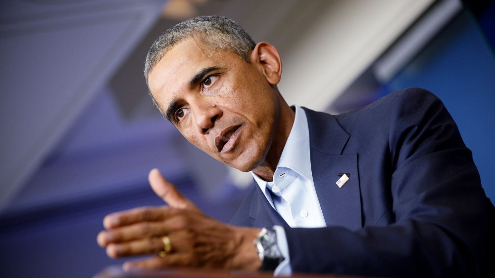President Barack Obama delivers a statement in the Brady Press Briefing Room of the White House in Washington, D.C., on Aug. 18, 2014.