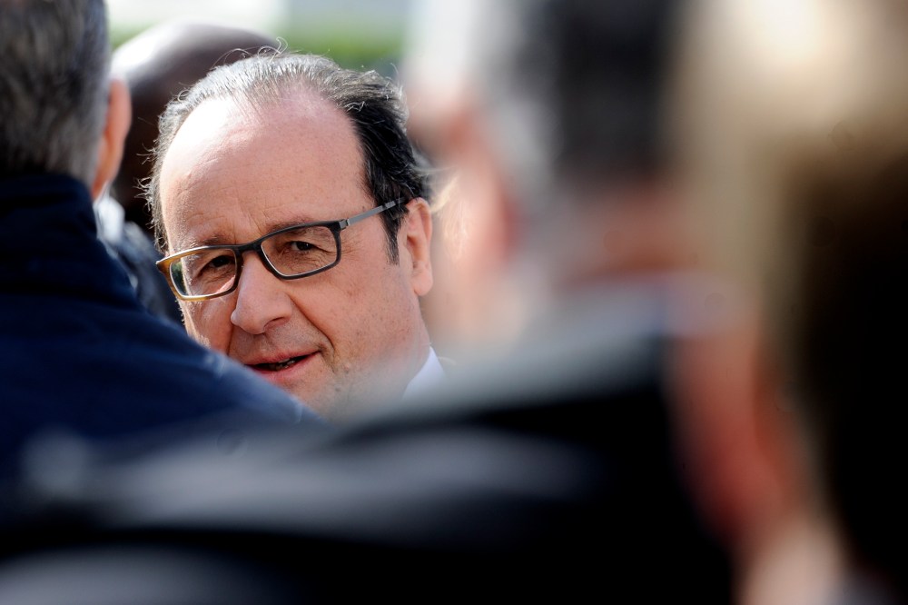 French President Francois Hollande in Lyon, France, March 23, 2016. (Photo by Olivier Anrigo/EPA)