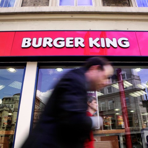Exterior of a Burger King restaurant.