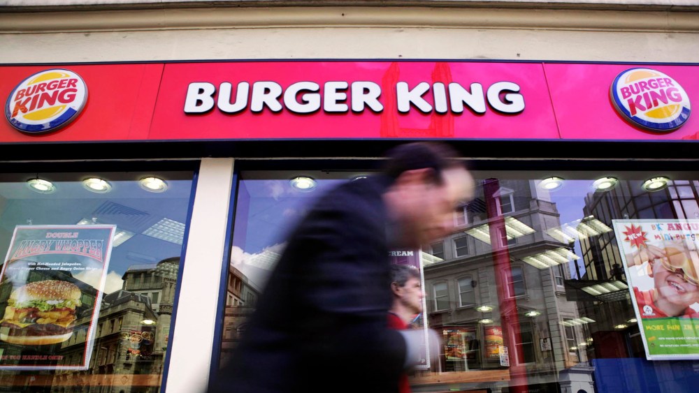 Exterior of a Burger King restaurant.