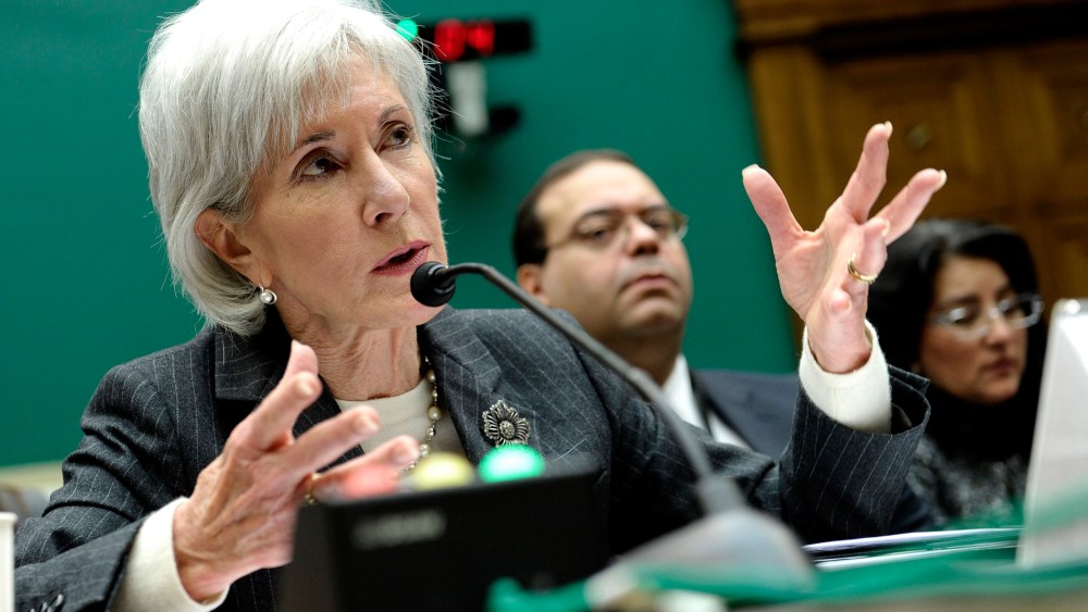 Health and Human Services Secretary Kathleen Sebelius testifies on Capitol Hill in Washington, Dec. 11, 2013.